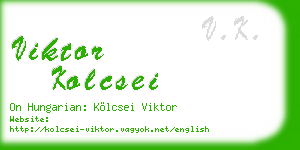viktor kolcsei business card