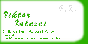 viktor kolcsei business card